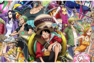 feature image for our voyage the grand fleet tier list, the image features official art of a range of one piece characters from the series